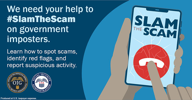 Necesitamos tu ayuda para #SlamTheScam contra los impostores. Aprenda a detectar estafas, señales de alerta y denunciar casos sospechosos. Producido a costa de los EE. UU.